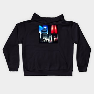 night in modern city Kids Hoodie